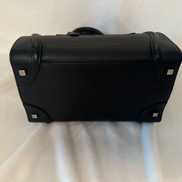 Celine Mini Luggage, Drummed Calfskin, Black - Picture 7 of 8